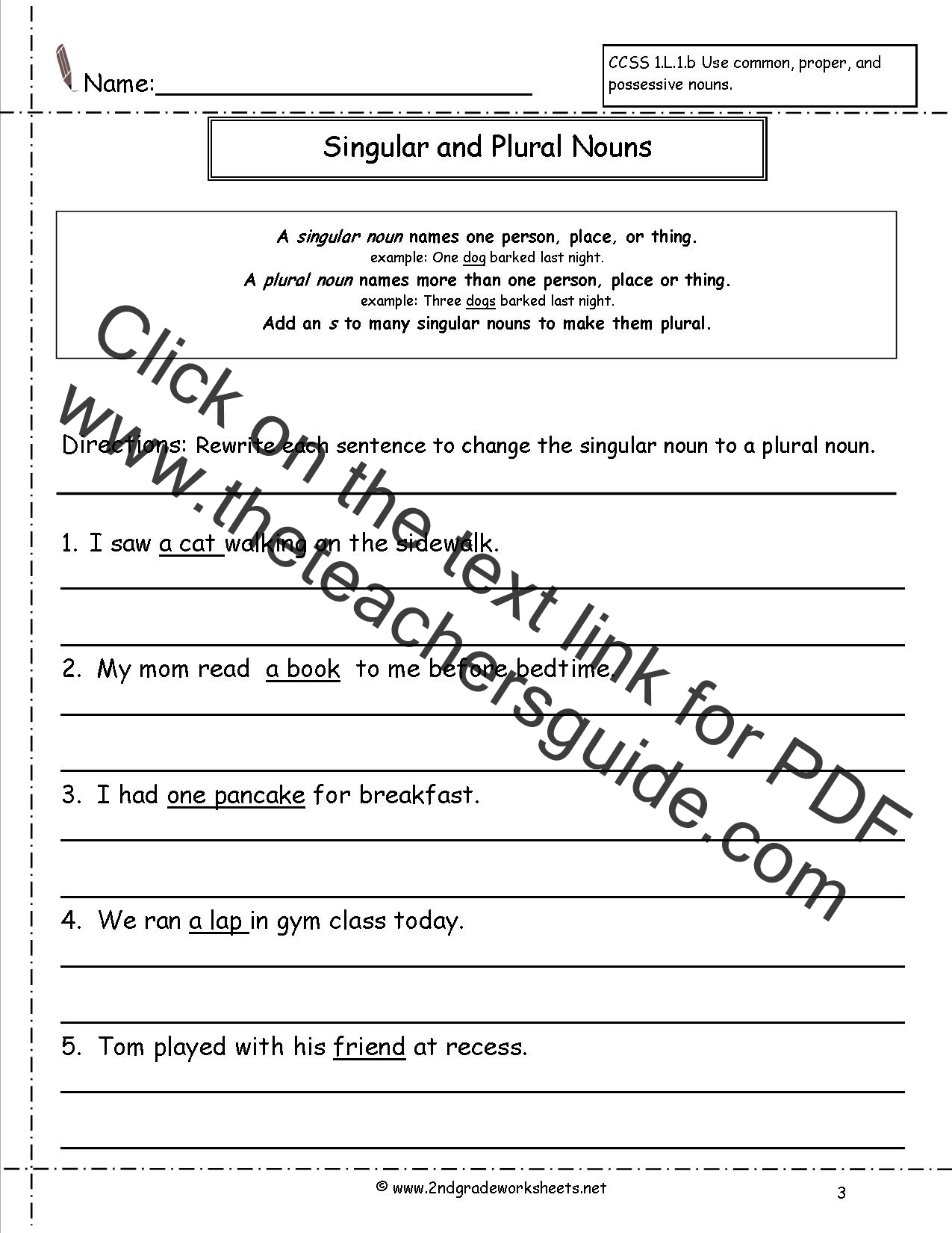 singular and plural worksheets